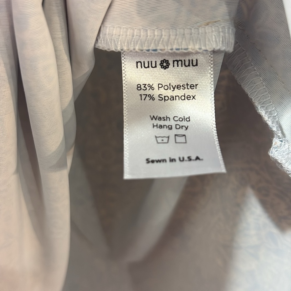 Nuu-Muu Colorful Sanddollar Ocean Shores Dress Ruu Muu Blue Peach Large Beach View 5